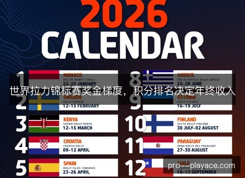 世界拉力锦标赛奖金梯度,积分排名决定年终收入 世界拉力锦标赛奖金梯度,积分排名决定年终收入